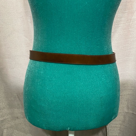 Eddie Bauer: vintage leather belt with oversized buckle 6-8 - Picture 4 of 5